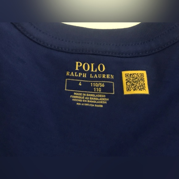 New Polo Ralph Lauren Top Sapphire Blue 100% Cotton size 4 made in Bangladesh - Picture 13 of 16